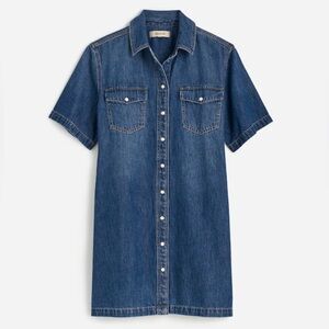 Madewell - Size M - Indigo Denim Oversized Mini Shirtdress